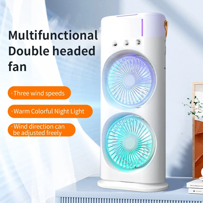 TailedTales™ Double-ended Spray Fan Portable Humidifier, Fan Air Conditioner