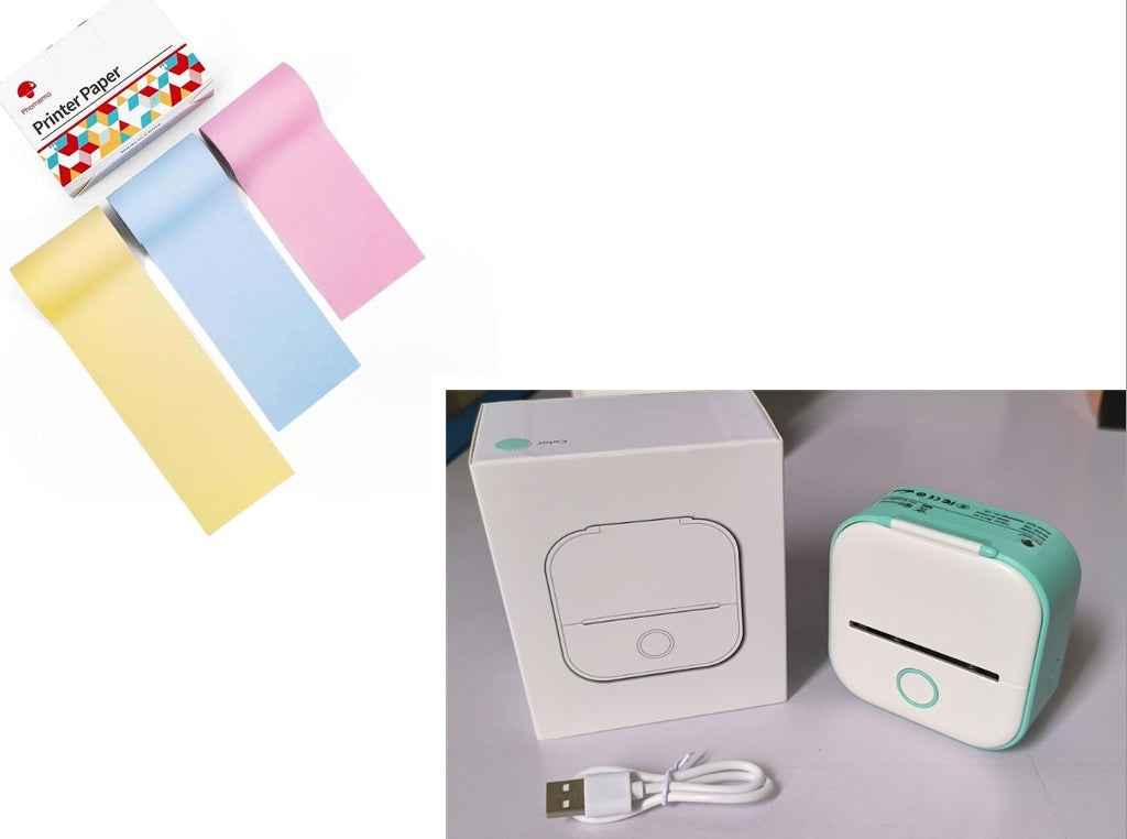 TailedTales™ Portable Mini Photo Printer, Bluetooth Mini Label Printer