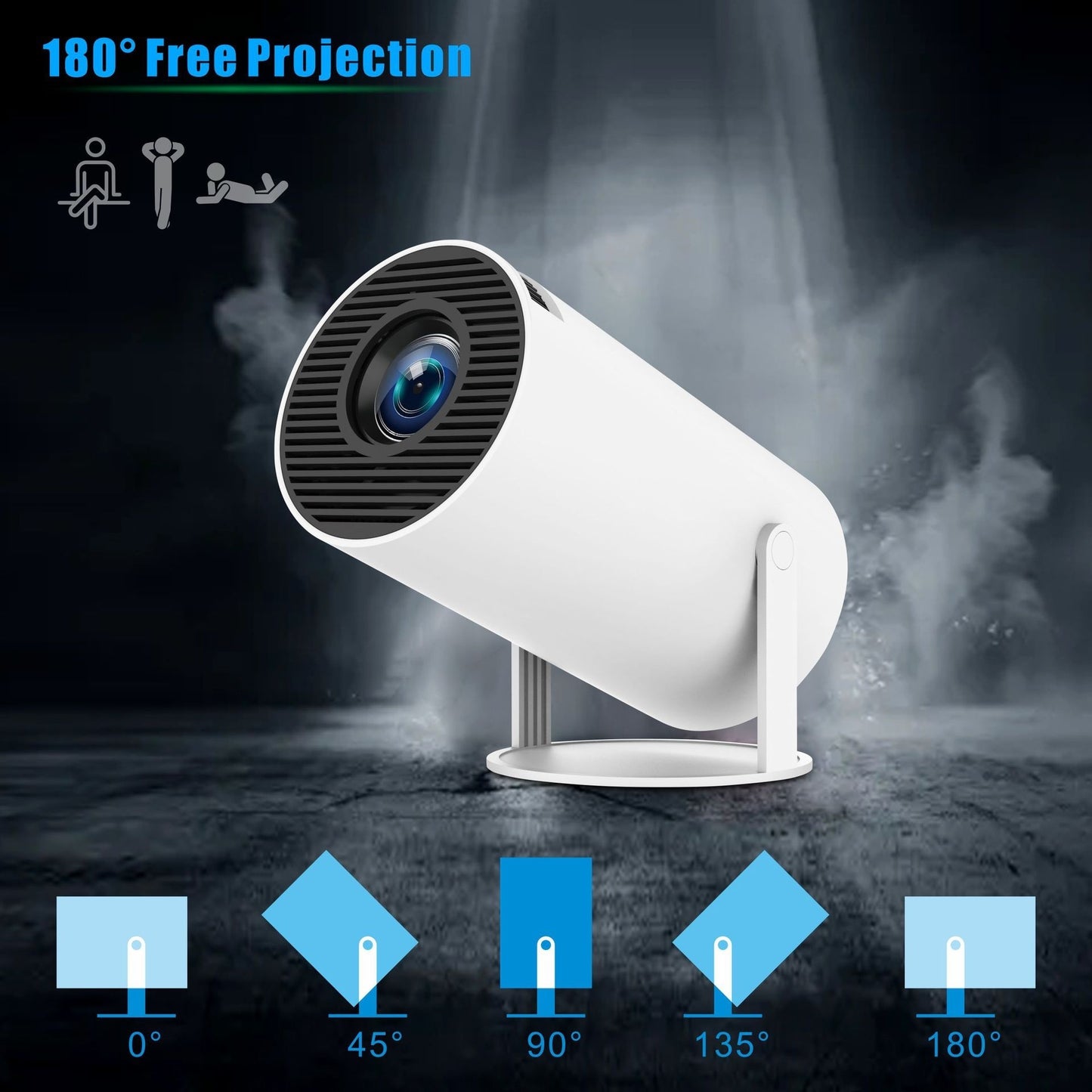 TailedTales™ HY300 Pro Projector Home Theater Entertainment Portable Small Projector