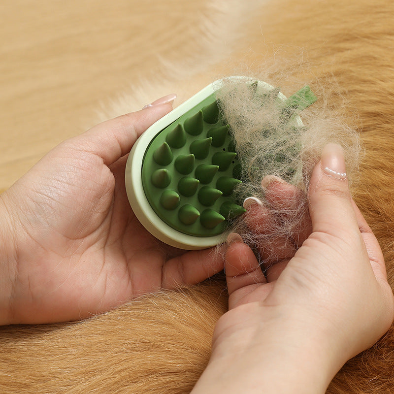 TailedTales™ Silicone Gentle Brush for Grooming Pet Fur