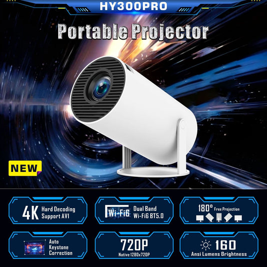 TailedTales™ HY300 Pro Projector Home Theater Entertainment Portable Small Projector